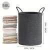 Cotton Rope Laundry Basket - Large Capacity Woven Storage for Clothes, Toys, and Sundries