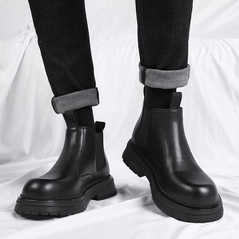 Men'S Thick Soled Boots Luxury Designer Classic Style Work And Party Daily Leisure Business Outdoor Autumn And Winter Shoes