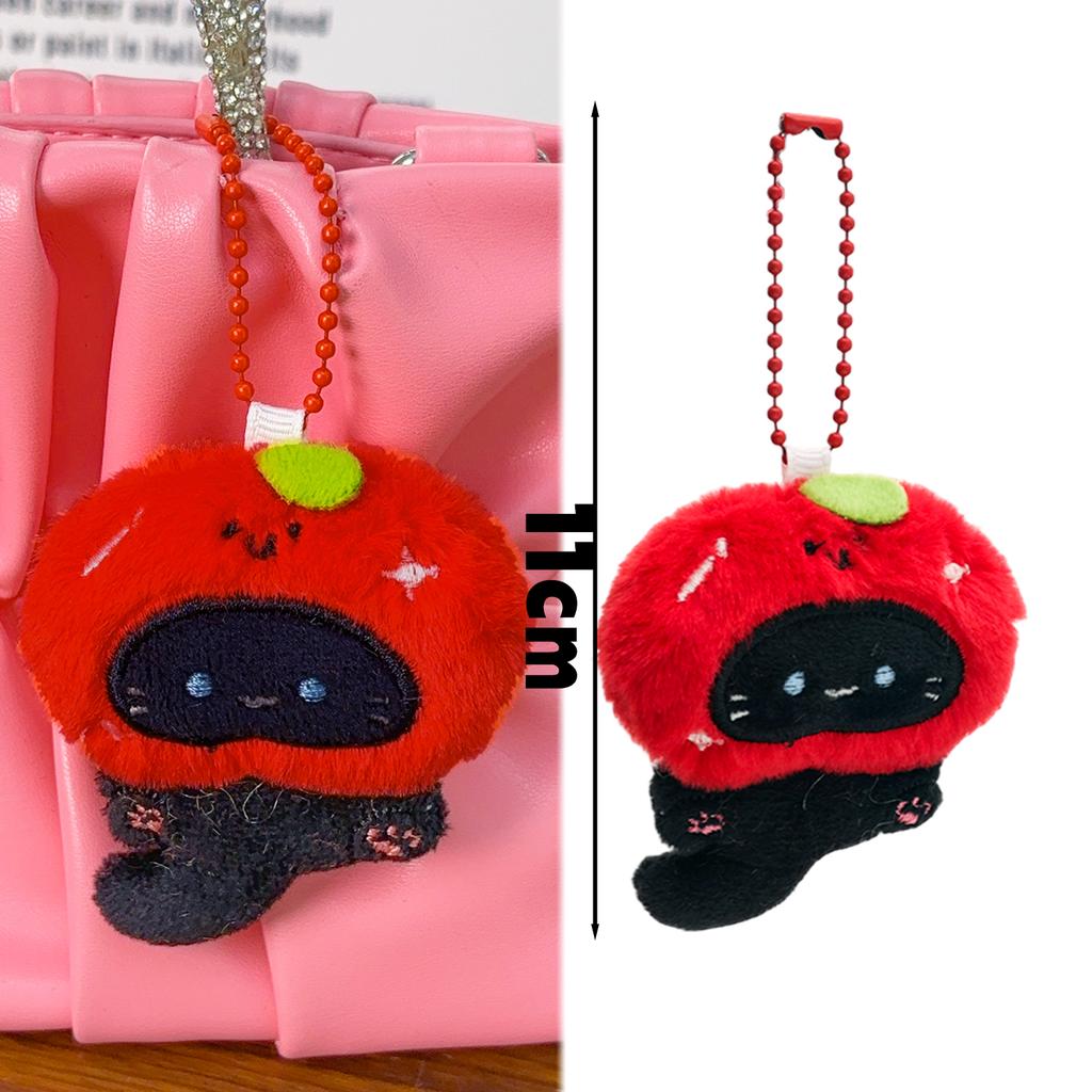 Přívěsek na klíče s kočkou a panenku, plyšový přívěsek na klíče od auta, taška, přívěsek, kreslená kočka, přívěsek na sluchátka, taška, přívěsek, příslušenství