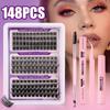 Diy False Eyelashes, 148 Tufts Of Extended Hair, Three Mixed Thick Eyelashes