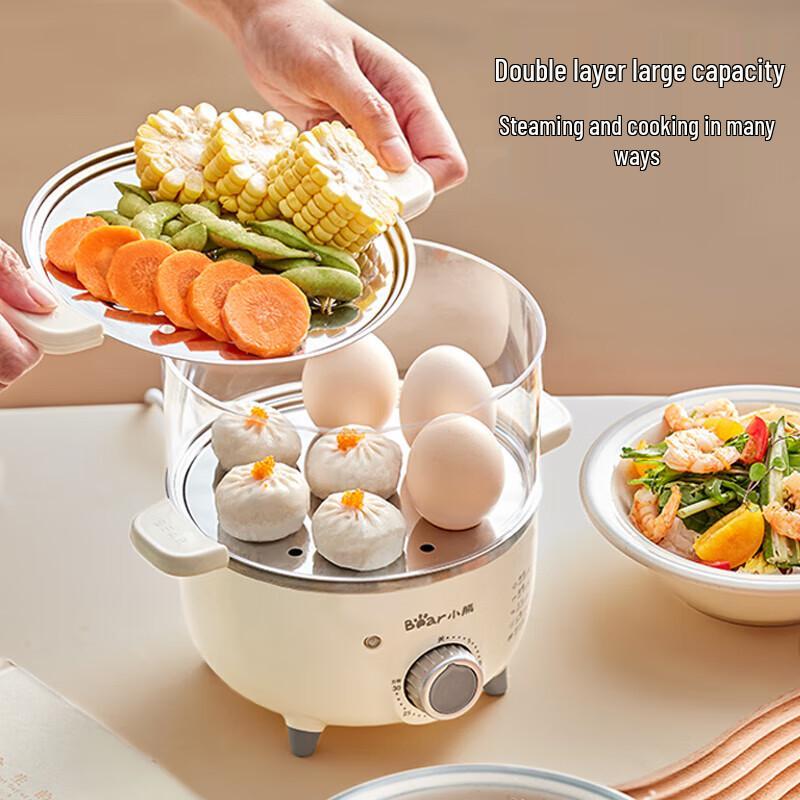 Bear Automatic Egg Cooker & Steamer ZDQ-C14L3 CN plug (adapter included)