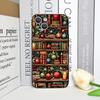 Christmas Decorations Bookshelf Book Print Phone Case for IPhone 16 12 11 14 13 15 Pro Max Mini X XS XR SE2 7 8 Plus Soft Cover