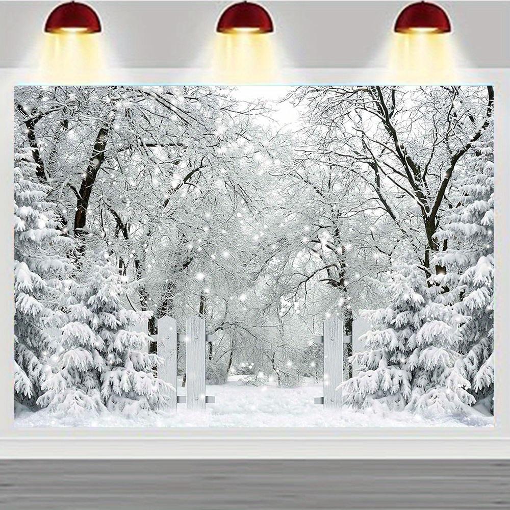 Weißer Winterwald Szene Dekoration Hintergrund Winter Kulisse Dekorationen Für Fotostudio Fotoautomat Weihnachtsfeier