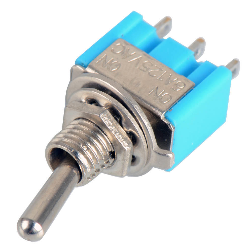 4 Pcs Mini MTS-102 SPDT 3 Pins Toggle Switch AC 6A 125VAC//3A 250VAC ON//ON
