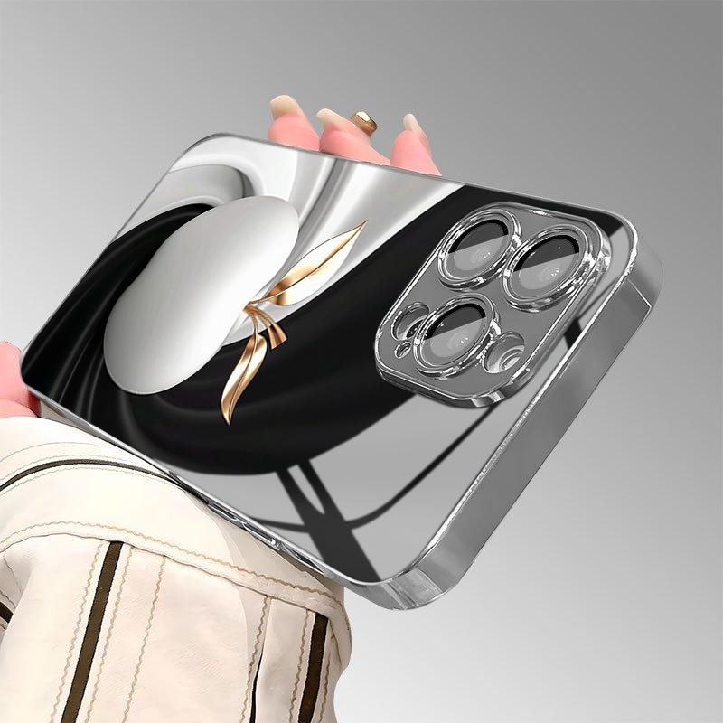 Black Gold White For Apple Relief Tempered Glass Phone Case For iPhone 18 17 16 Pro Max 15 14 13 12 11 Pro Max 17 Air 16E Cover