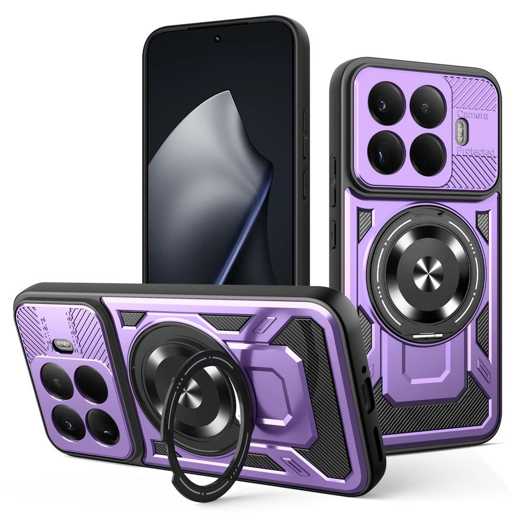 Multi-functional Rotatable Metal Ring holder Magnetic Case for Xiaomi 15T Pro 15t Mi 17 Pro Max 15 Ultra 14T Pro 14 ultra Cover