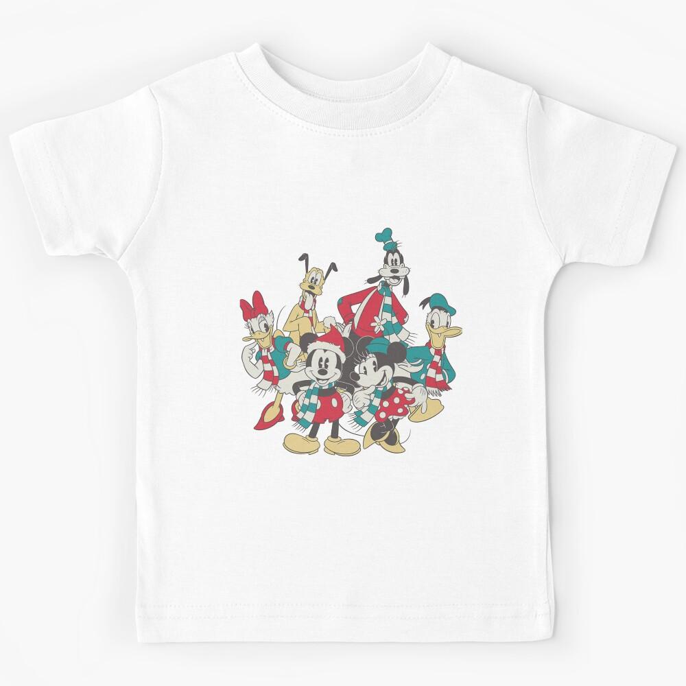 Mickey And Friends Christmas Vintage Group Shot Kids T-Shirt 120