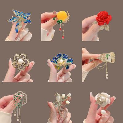 Elegant Peony Flower Brooch - Retro National Style, Advanced Cheongsam and Hanfu Pin Accessory