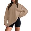 Women's Casual Fashion Loose Sports Round Neck Pullover Long Sleeve Sweatshirt