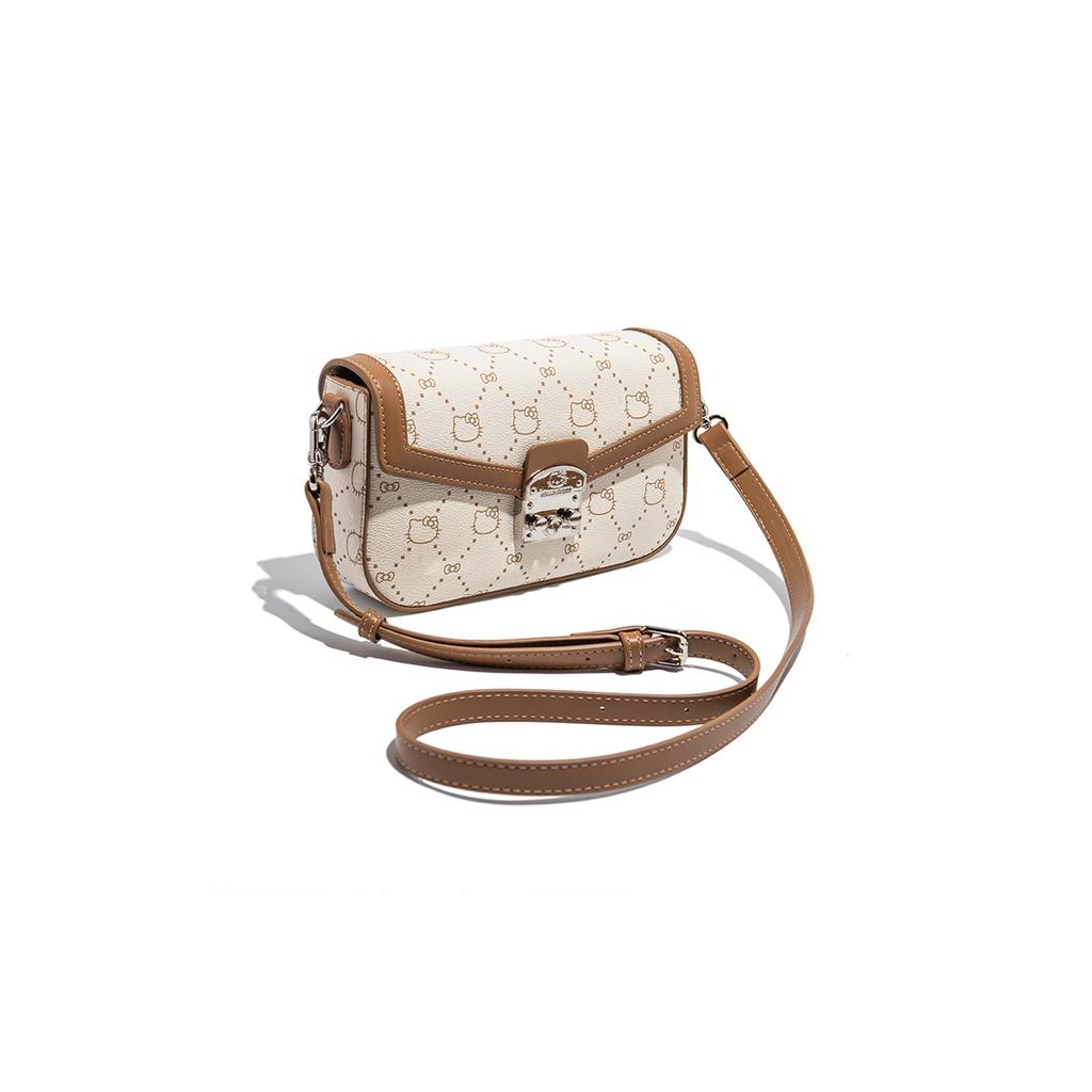 New Sanrio Hello Kitty PU Shoulder Bag Regular Women's Ecru/Khaki/Coffee SHHF41410