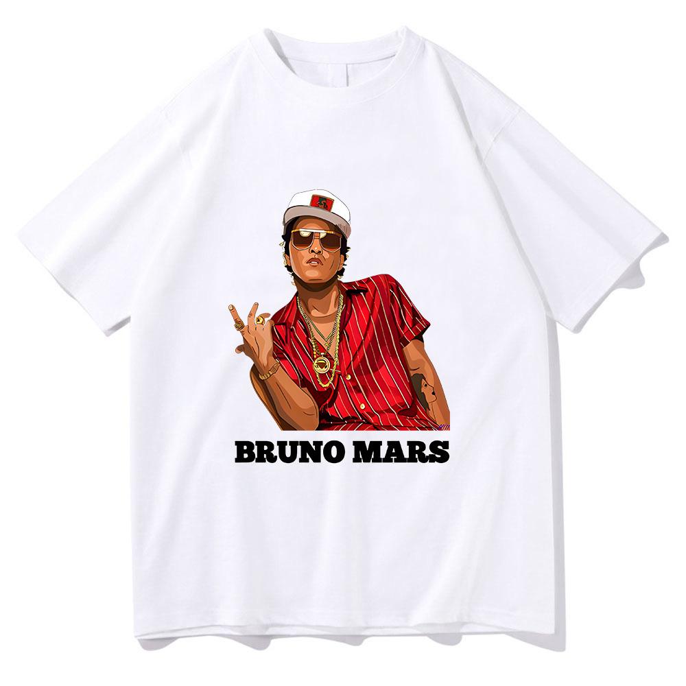 Tričko Bruno Mars Grafický potisk Korejský styl Punkové tričko Krátký rukáv Gotické Tričko s O-výstřihem Ropa Hombre Retro Měkké oblečení