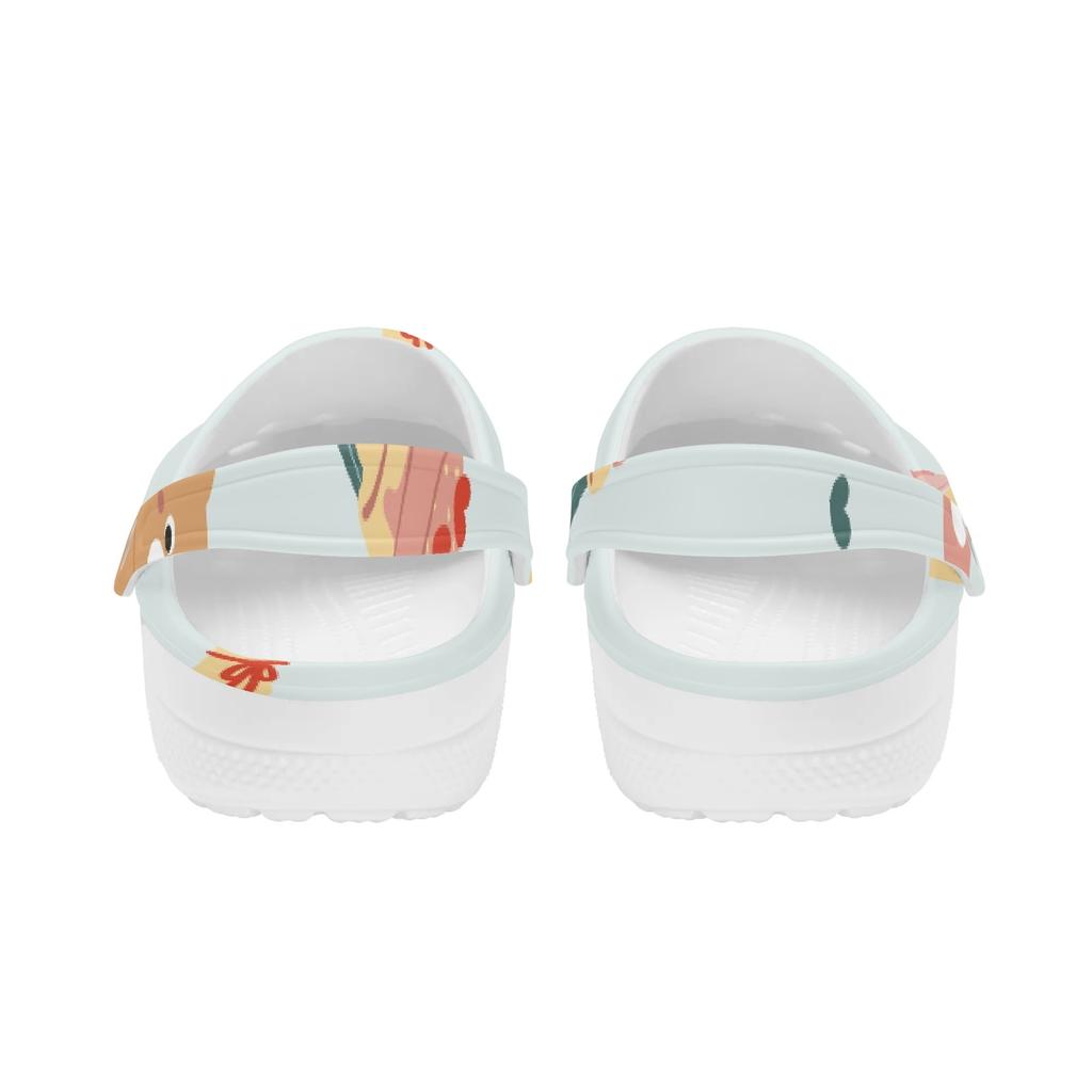 Trendy Printed EVA Clogs Women Men Ventilated Soft Garden Shoes Slip On Beach Pool Bathroom Home Casual Slippers Home Use