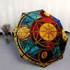 Stained Window Panel: Celestial Harmony DesignUmbrella, Portable 3-Fold Compact Umbrella for Men & Women Gift