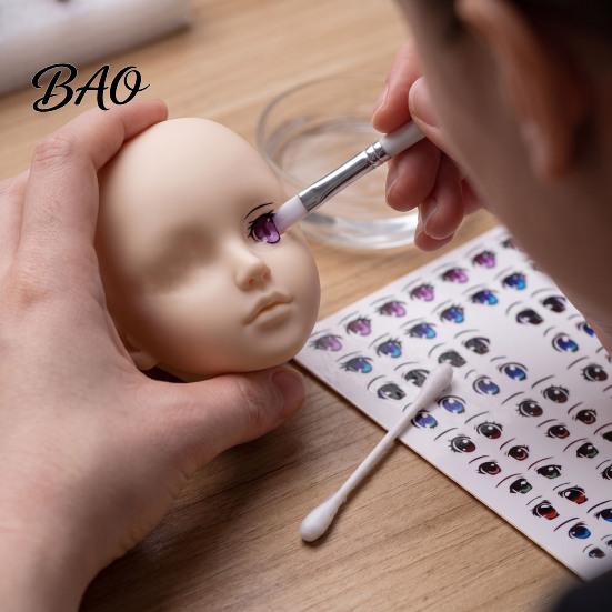 Water Transfer Paper for Models Eye Stickers Dolls, DIY Decals, Multi Size Anime Clay Doll Face Accessories Realistic Colorful Eyes Crafting