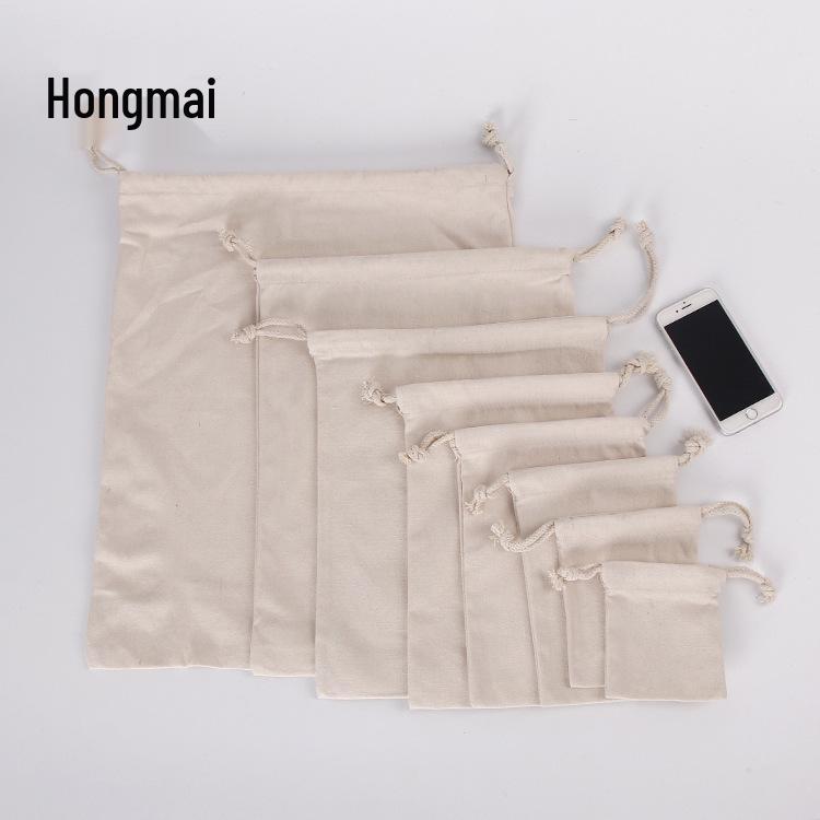 Custom Canvas & Linen Drawstring Gift Bag for Christmas Storage