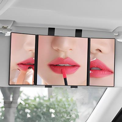 Fogman Sun Visor Mirror Passenger Seat Compact Portable Easy Install Vanity Mirror Mirror