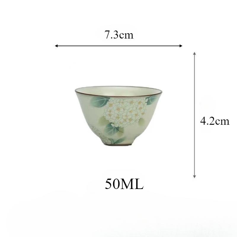 

Чайная чашка Ru Kiln Hydrangea Master Cup Персональная одинарная чашка Керамические маленькие чайные чашки Kung Fu 50ML