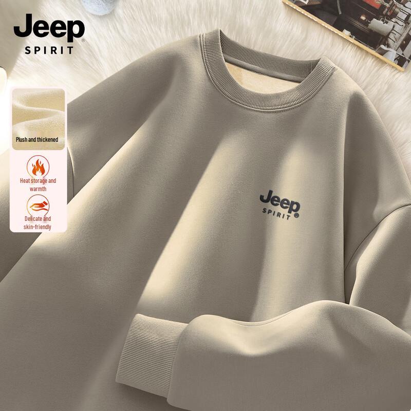 

JEEP SPIRIT Men s 2025 Autumn/Winter Fleece Lined Sweatshirt 3XL