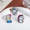 Kunst Skulptur Kopf Emaille Anstecknadeln Custom Kreative Berühmtheit Broschen Revers Abzeichen Kleidung Lustiger Schmuck Geschenk für Freunde