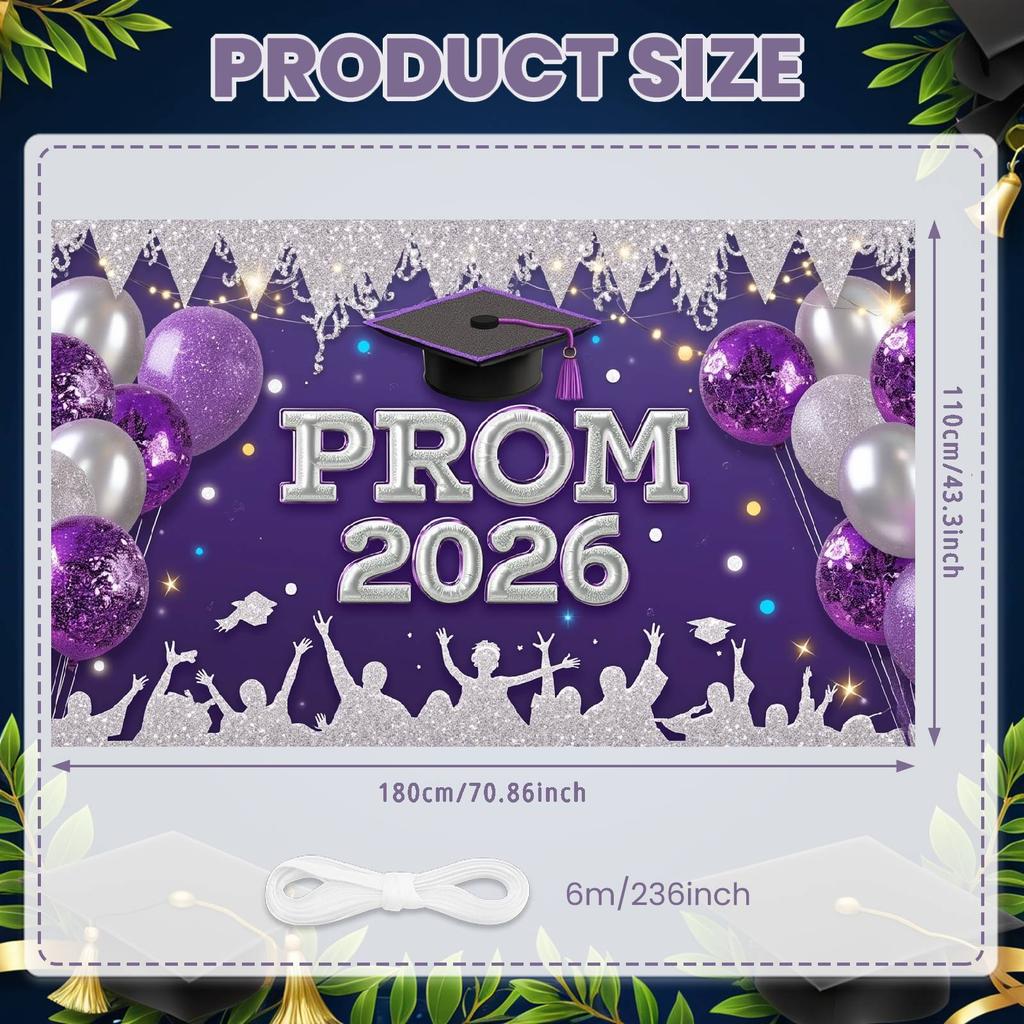 Congrats Grad Background Graduation Cap Grad Event Banner Graduation Celebration Banner Black Gold  Grad Party Banner