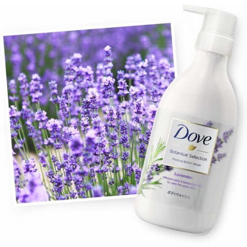 Dove Body Soap Large Capacity Refill 900g Botanical Selection Lavender