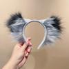 Hundeohren Wolf Handgemacht Tier Pelzig Katzen Stirnband Haarreif für Con