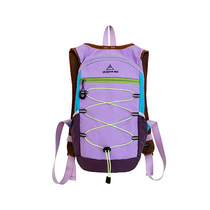 Schoolbag, niche design travel bag, dopamine outdoor hiking bag, high-value double-shoulder bag, women's casual fitness cycling backpack