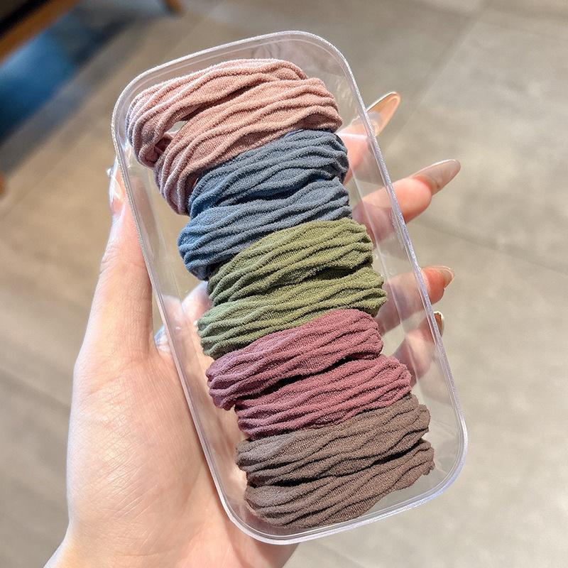 Colorful Hair Elastics Ties Band Ponytail Holders Rope Scrunchies Hoop Hairband for Woman Men Girls Thin Hairstyle Accessory