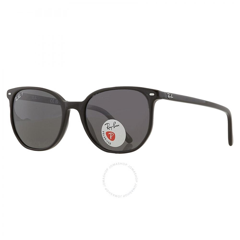 Ray Ban Elliot Polarized Black Square Unisex Sunglasses Rb2197 901 48 54