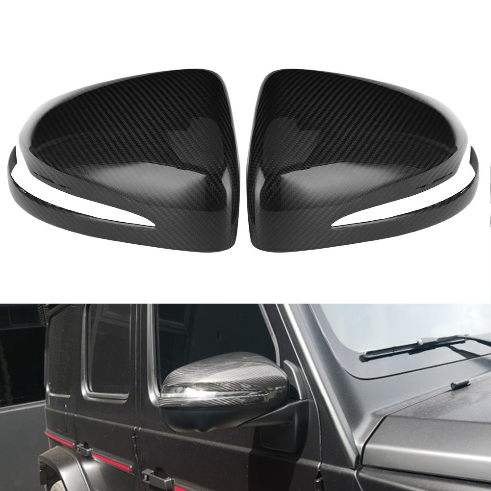 Dry Carbon Fiber Rearview Mirror Cover Cap Car Refitting Fit for MERCEDES Benz GClass G500 20182020