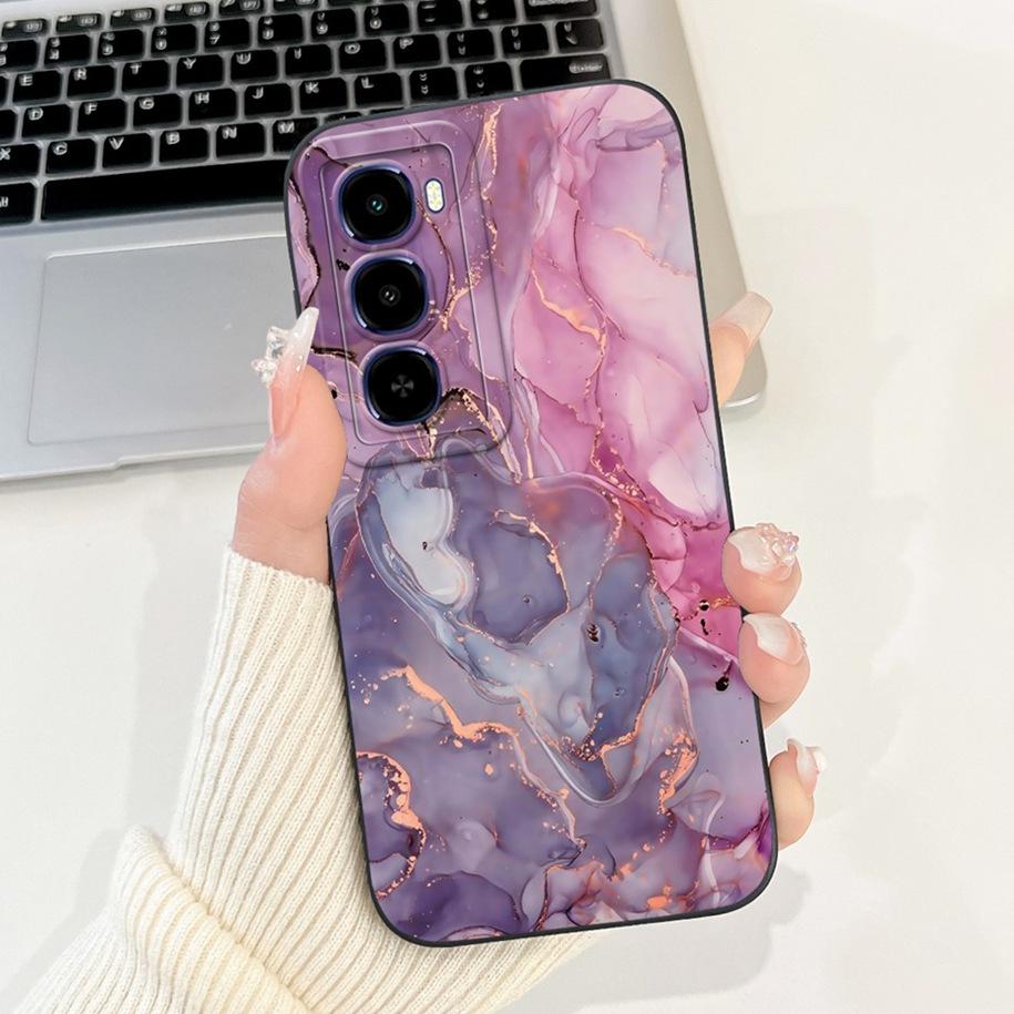 For Itel City 100 Case Luxury Sunset Marble Painted Soft Liquid Silicone Shockproof Cover For Itel City 100 2025 City100 4G Capa