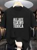Men'S Casual T-Shirt, Cool Spanish Style! ALEJATE SOY DE LA TOXICA Letter T-Shirt - Breathable Polyester Fiber, Round Ne