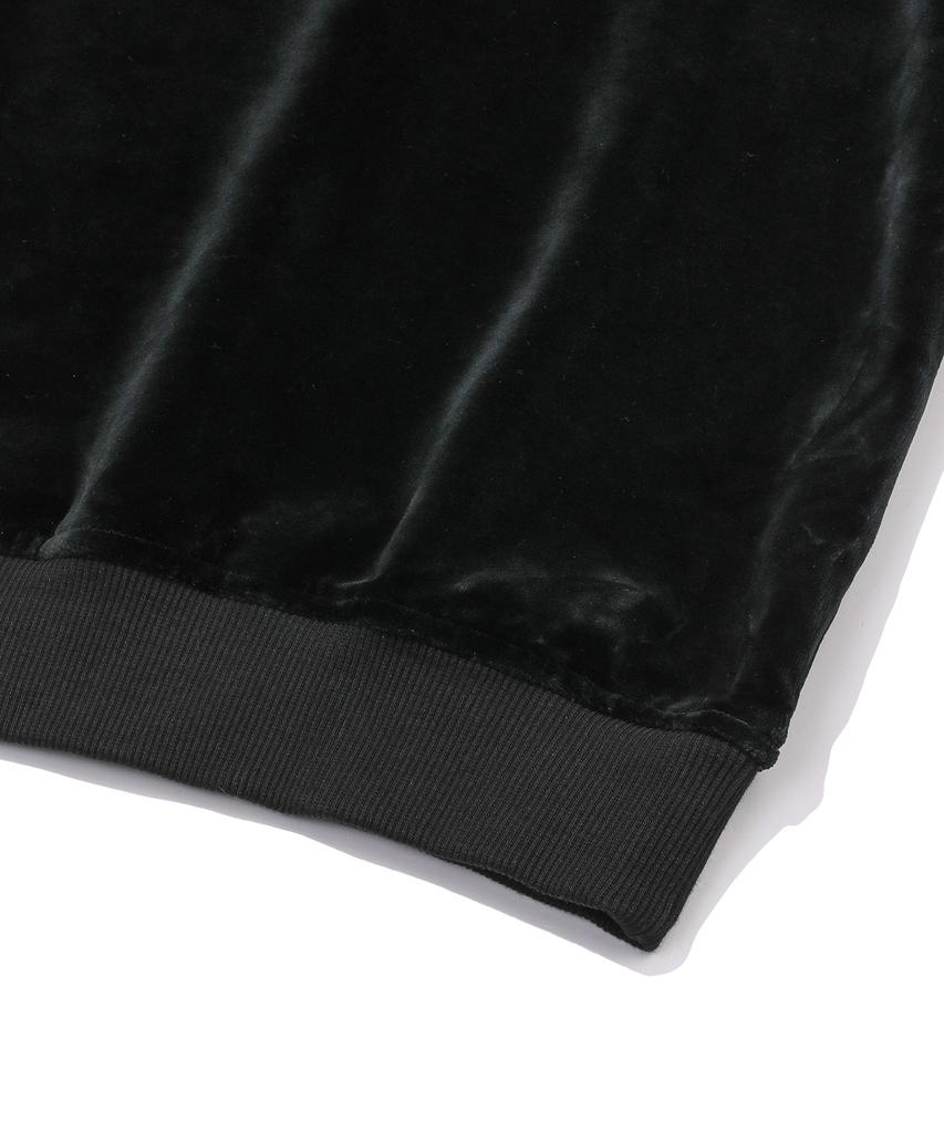 BEENTRILL Velour Hashtag Raglan Sweatshirt (Black)