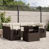 VidaXL Garden Furniture Set with Cushions 7 Pcs Brown Braided Resin 3267763