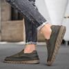38-46 Men's Handmade Leather Shoes Casual Loafers Slip On Leather Flats Outdoor Walking Shoes