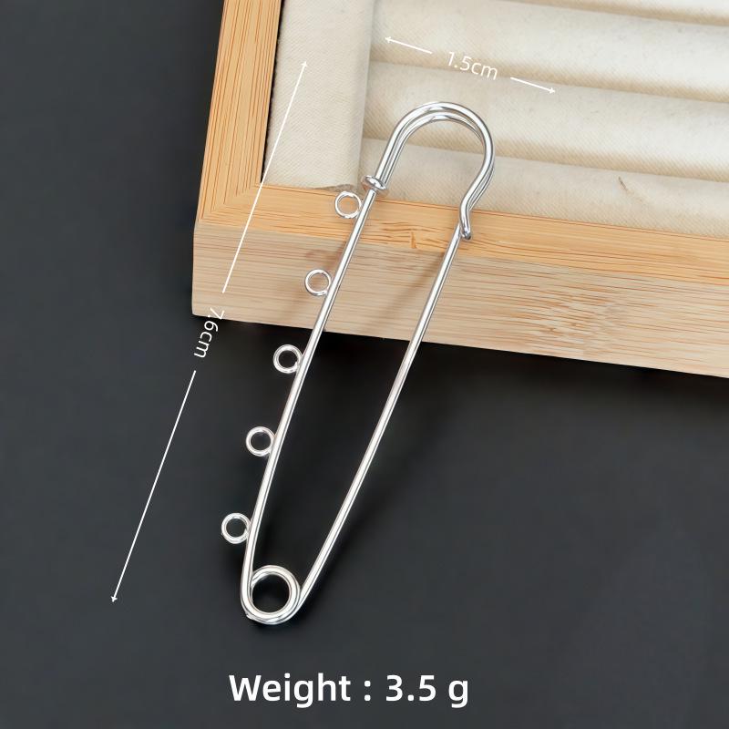 Colorfast Electroplated Safety Pin Brooch with Loop Holder for Sweaters and Pants