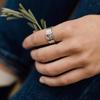 Vintage Sunset Valley Ring For Women Men Silver Color Punk Gothic Ring Unisex Accessories Handmade Designer Jewelry Lover Gift