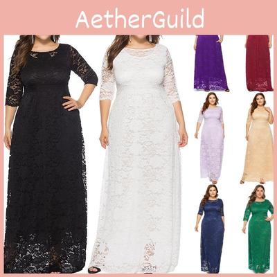Lace Hollow Womens Prom Ball Gown Formal Evening Party Cocktail Maxi Dress