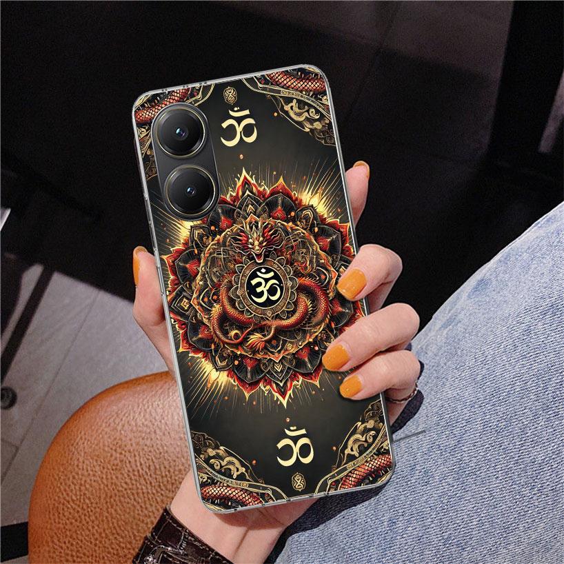 Mandala Chakra Insist Yoga Phnoe Case for Xiaomi Poco X5 X6 X7 Pro X4 Gt F7 Ultra M8 M7 Redmi 15C 15 13C 13 12C 12 Unique Cover