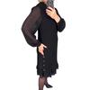 Cross2026 Autumn-Winter European & American Lace Patchwork Hot Drilling Round Neck Dress for Women
