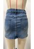 Slanke Casual Elastische Dames Denim Minirok - Gewassen Nieuwe Stijl 2026