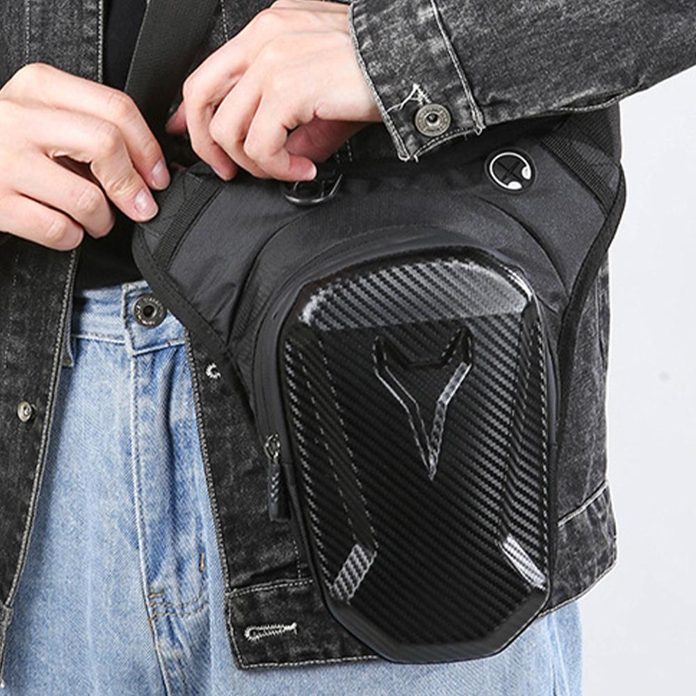 1 Stück Schwarze Motorrad-Beintasche Wasserdichte Fahrer-Hüfttasche Radfahren Fahrrad Crossbody-Tasche Motorradzubehör Männer Aufbewahrungsrucksack