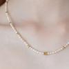Tatiana Gold Dot Freshwater Pearl Necklace NZ2489