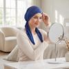 Soft Elastic Muslim Headscarf Hat Solid Color Rhinestone Hijab Caps  Ramadan