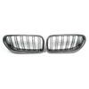 F06 Real Carbon Fiber +ABS Double Line Grills Front Bumper Grille For BMW 6 Series F06 M6 F12 F13 2012-2018 630i 640i 650i