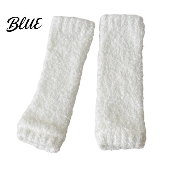 Thermal Cold Protection Socks Thickened Knee Sleeve for Women Winter Warm Coral Fleece Leg Warmers Breathable Soft Fluffy Bed Pads Skiing