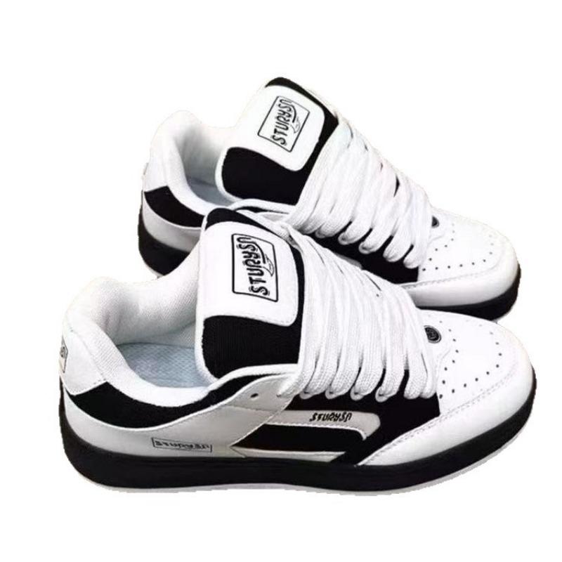 Autumn new niche versatile casual board shoes trend white and black panda color matching platform bread shoes women