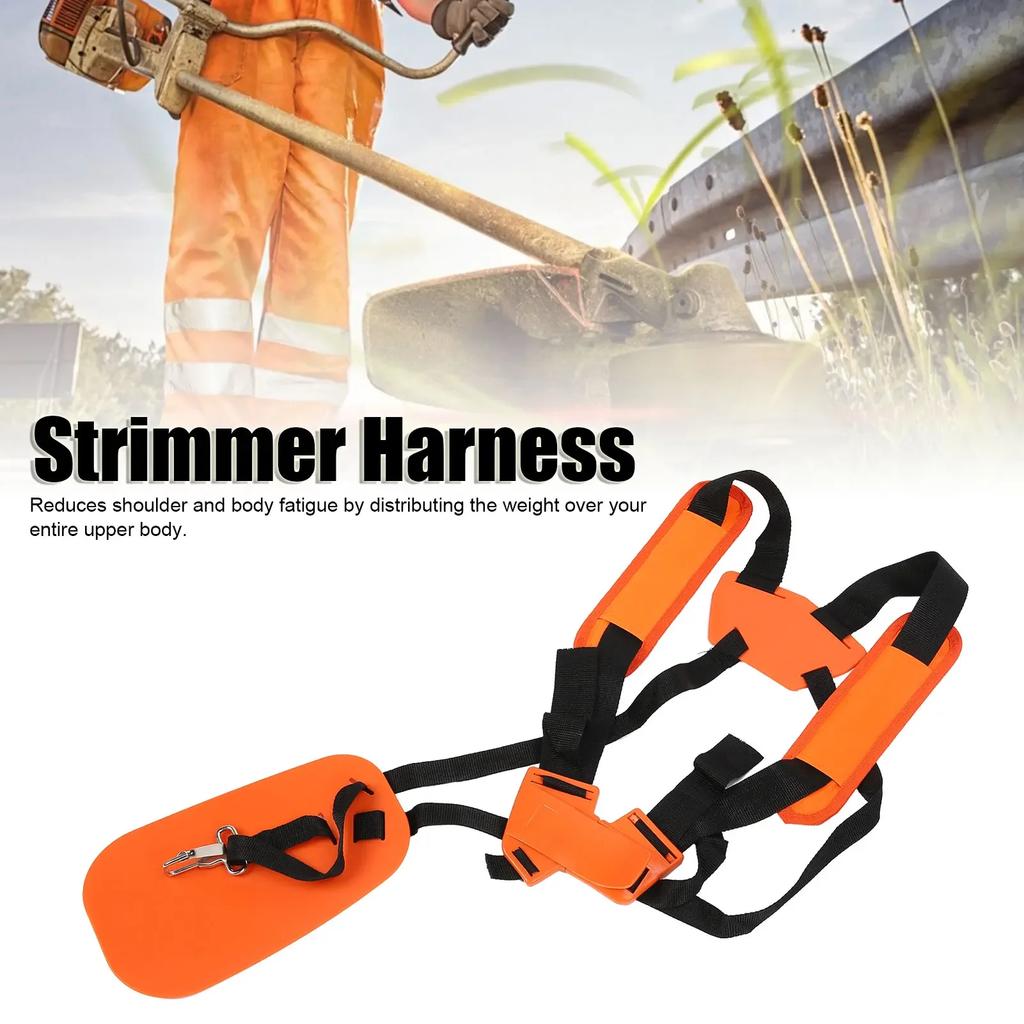 Brush Cutter Strap Trimmer Shoulder Strap Lawn Mower Harness Strap Double Shoulder Nylon Belt for Brush Cutter Strimmer Harness
