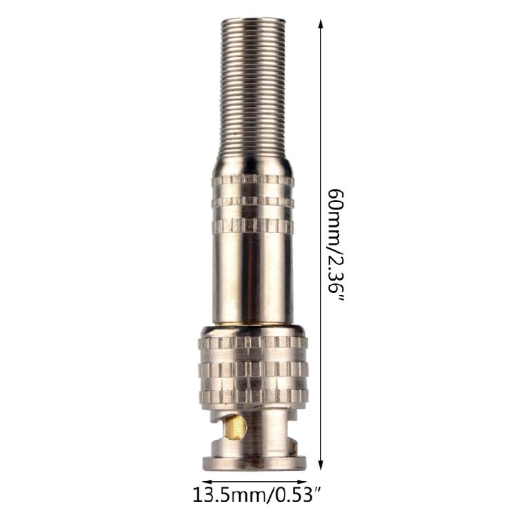 BNC Video Male Connectors, Screw-lock Terminals Coaxials Adapters for CCTV Home Security Surveillanced Solderfree