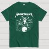 Meowtallica Cat Drummer funny cat Cotton Casual Cool Loose T-Shirt